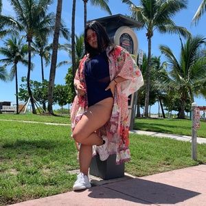 💞 PLUS SIZE Kimono High Low with Side Slits